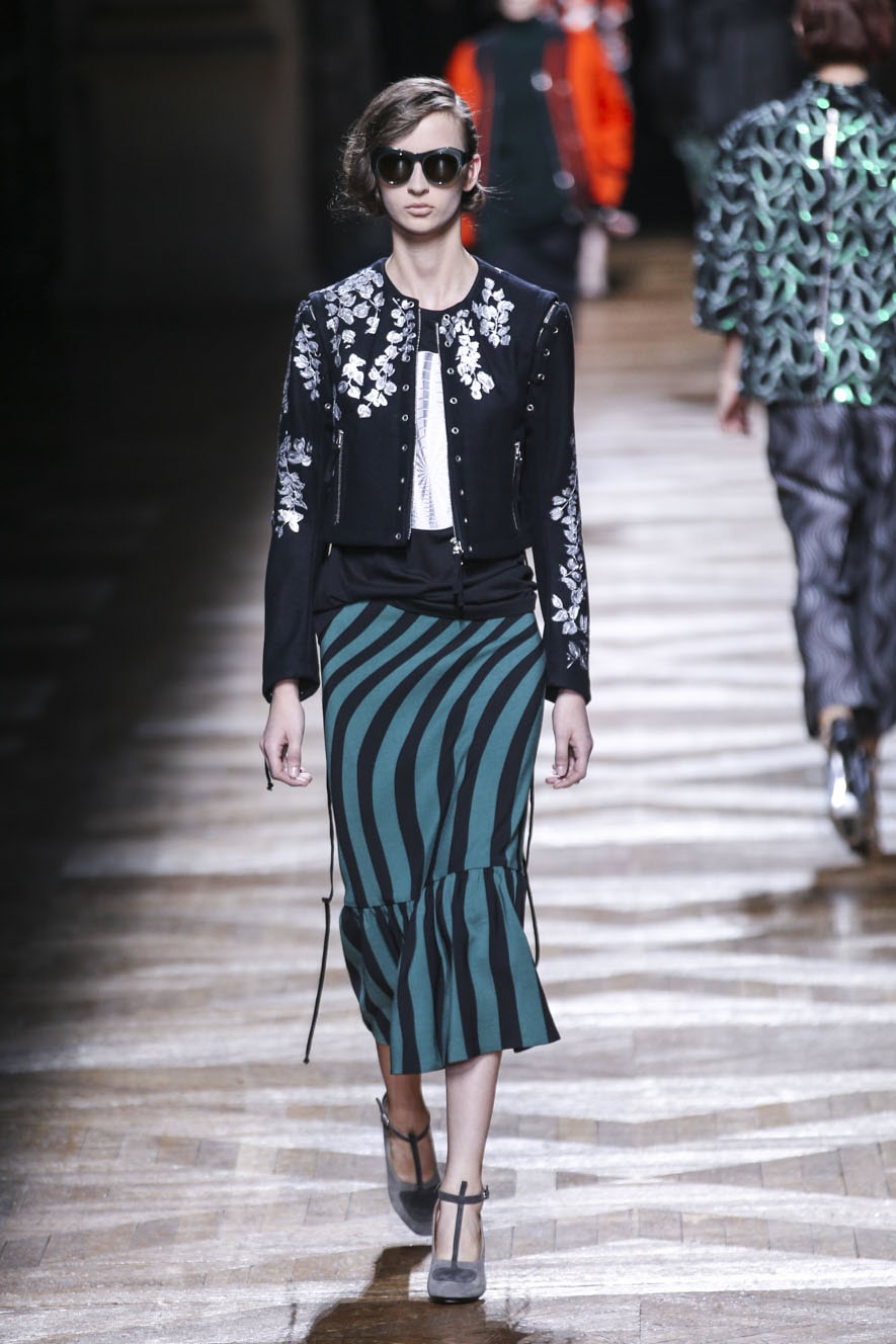 ネット販売店 15AW DRIES VAN NOTEN RUNWAY ジャガードラップスカート