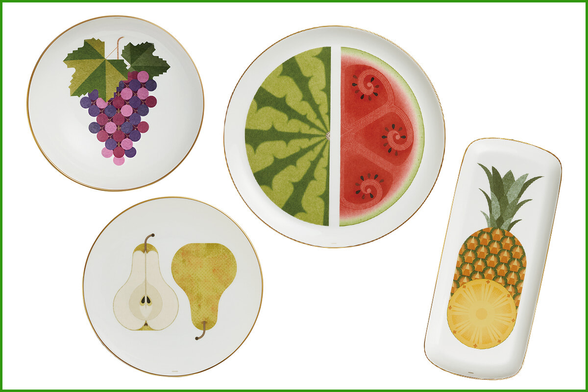 エルメスがイラストレーター武政諒とコラボ。果実が彩る美しいうつわ