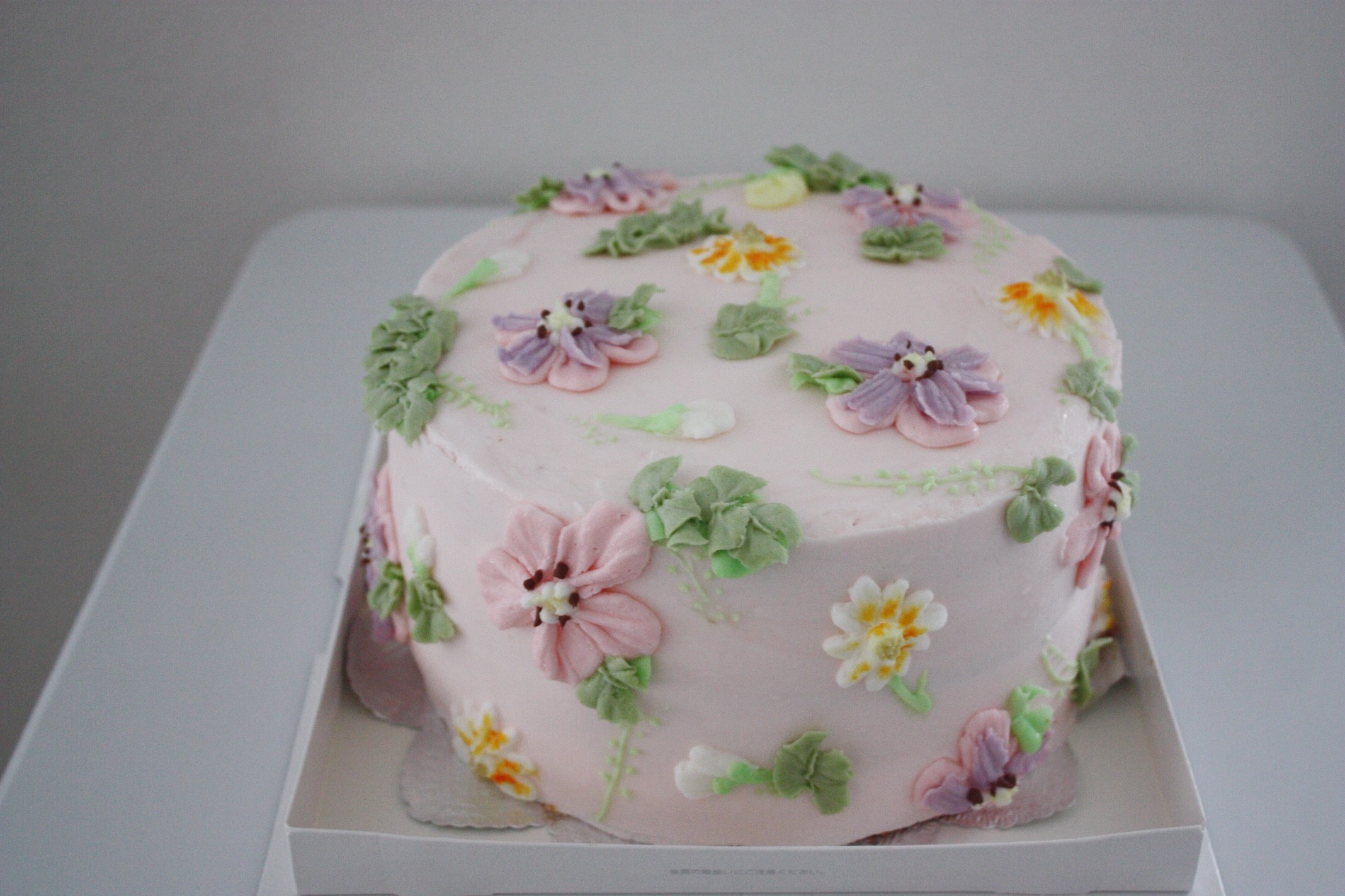 秋色のフラワーケーキ