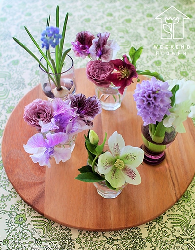 Plate With Scented Flowers スイートピーの季節 春を告げる香りの花々 花 のある週末 Interior Madamefigaro Jp フィガロジャポン