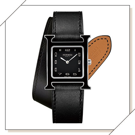 エルメス　Hウォッチ　ケース エルメスの腕時計《Hウォッチ》文字盤に“カラーストーン”使用の