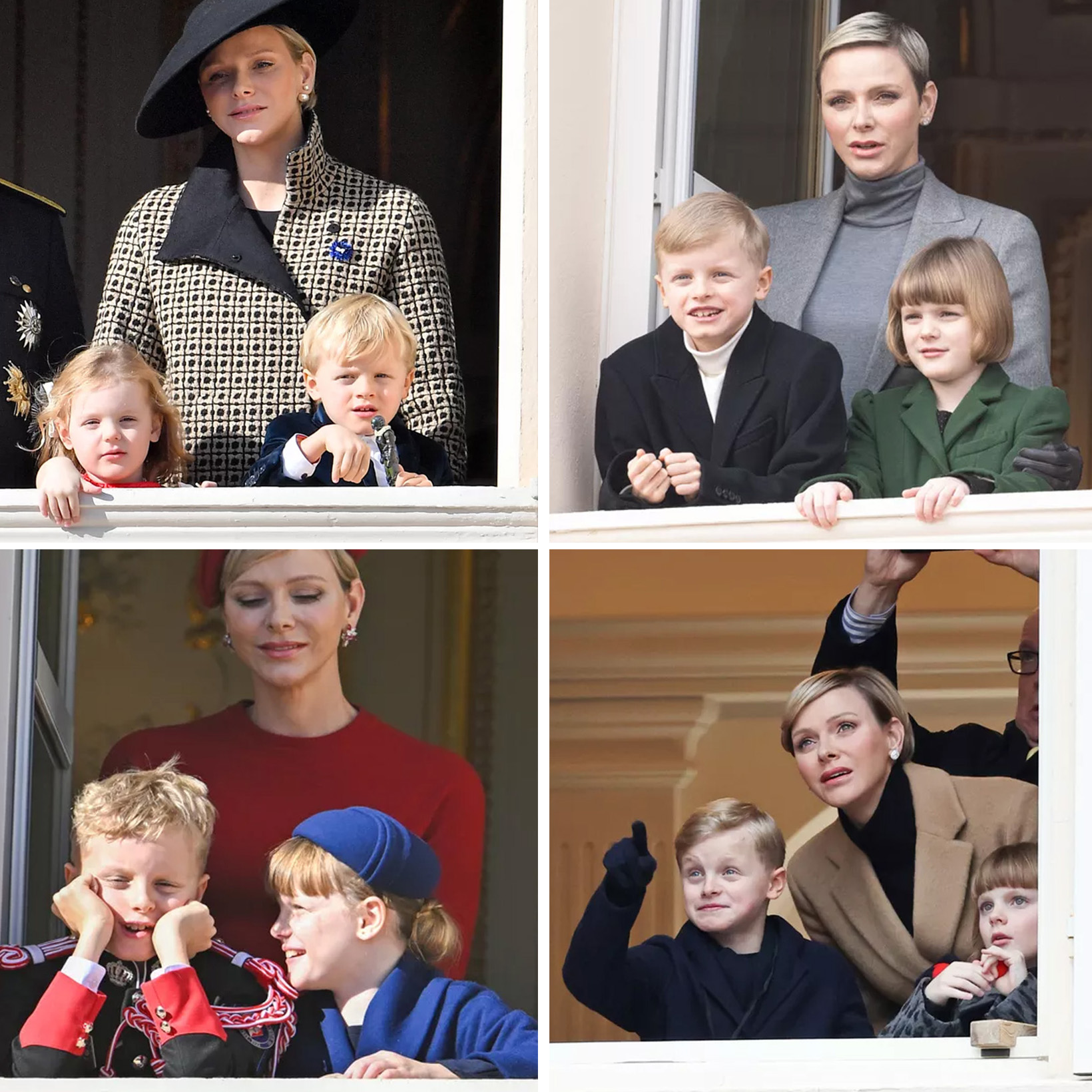 シャルレーヌ公妃、双子のジャック公子とガブリエラ公女との心温まる瞬間。