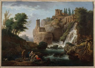 ⚫︎フランスアンティーク⚫︎穏やかな木々 水辺の風景画絵　　paris⚫︎ パリ、『Tivoli』展で知る。18世紀の風景画の人気モチーフとは
