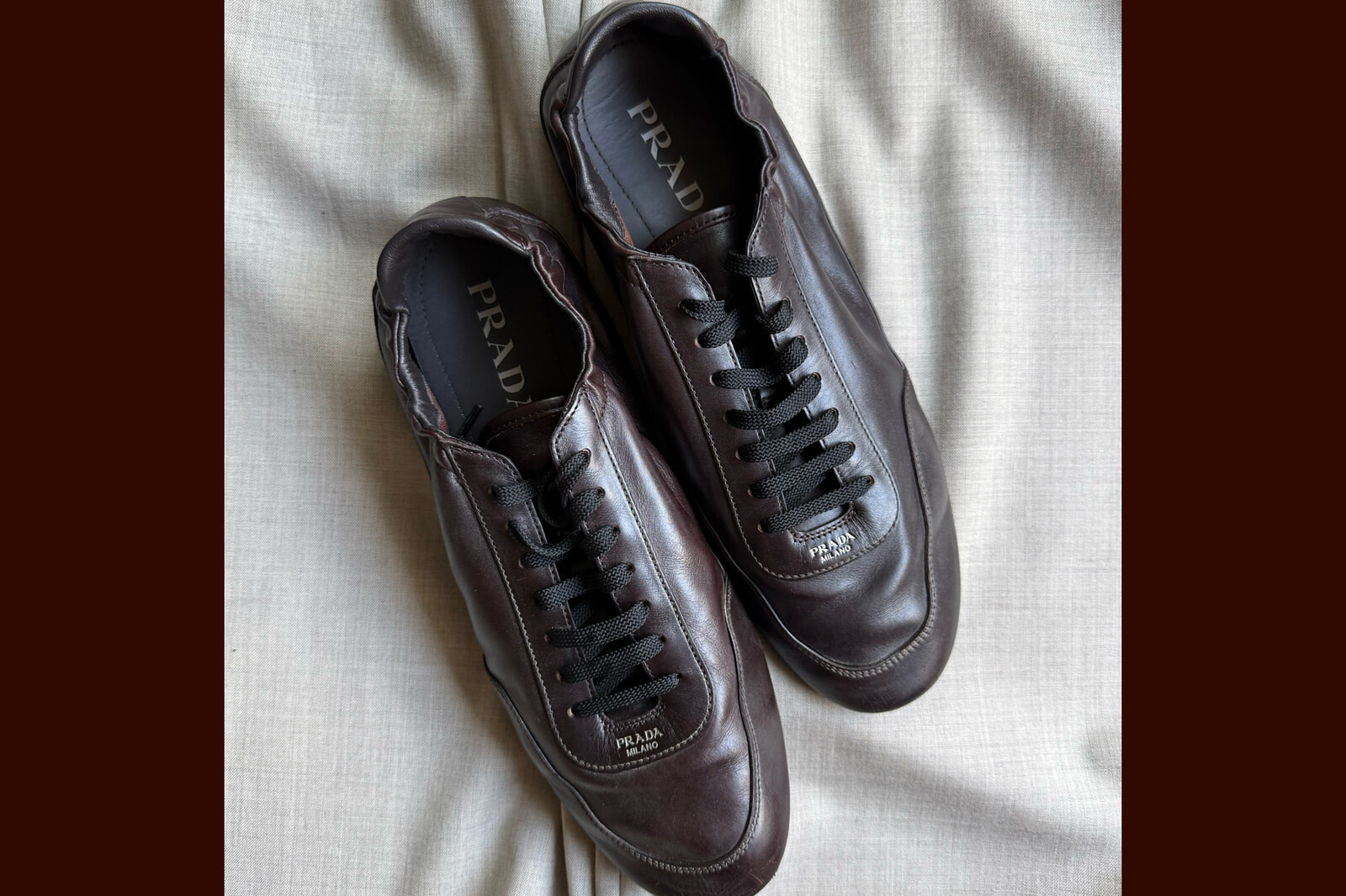 天上天下これに勝るものなし！ プラダのレザースニーカー「コラプス