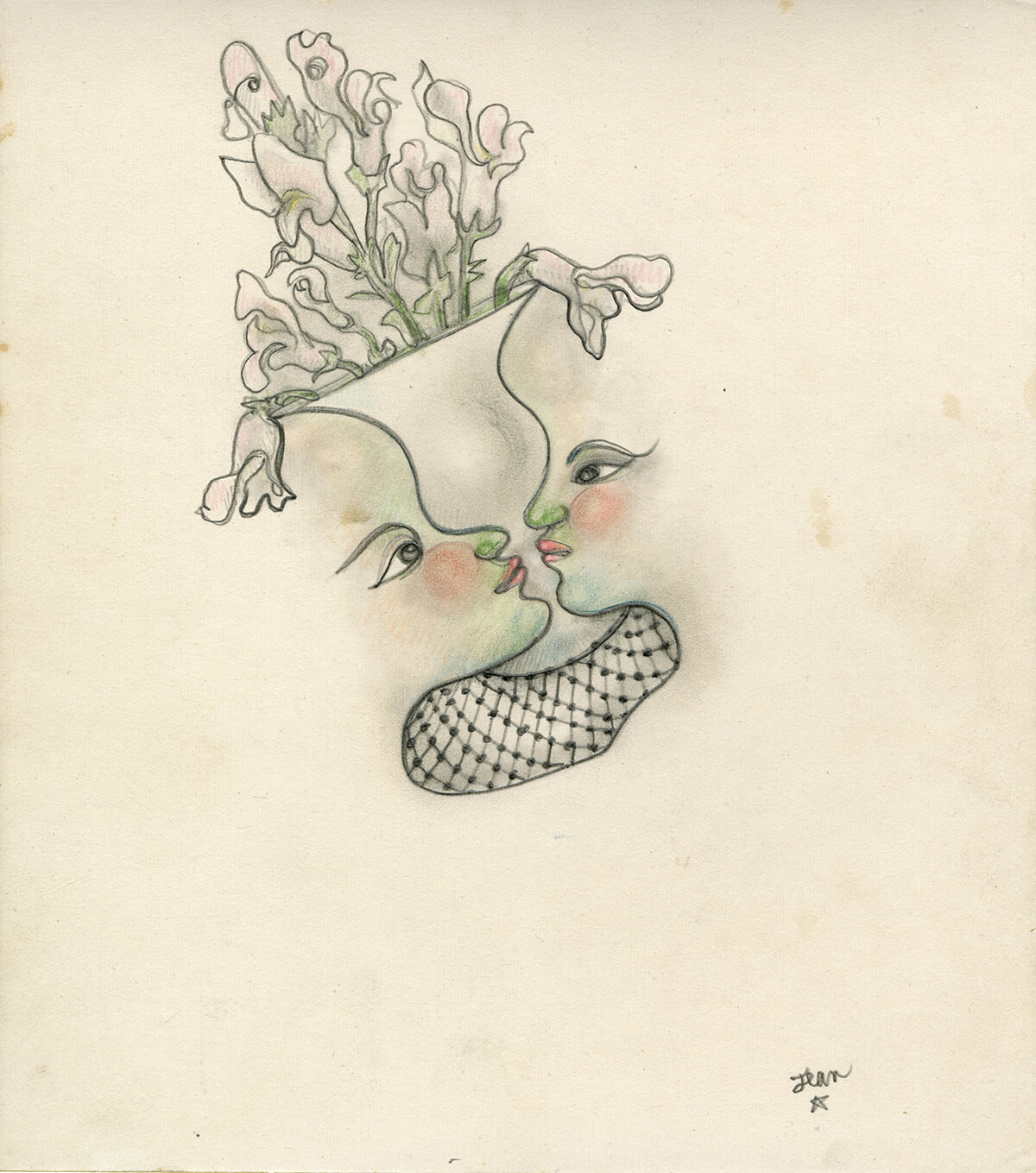 260312-Drawing-for-Schiparelli-by-Jean-Cocteau.-Pencil-and-coloured-pencil-on-paper,-1937.-On-loan-from-West-Dean-(The-Edward-James-Foundation).jpg