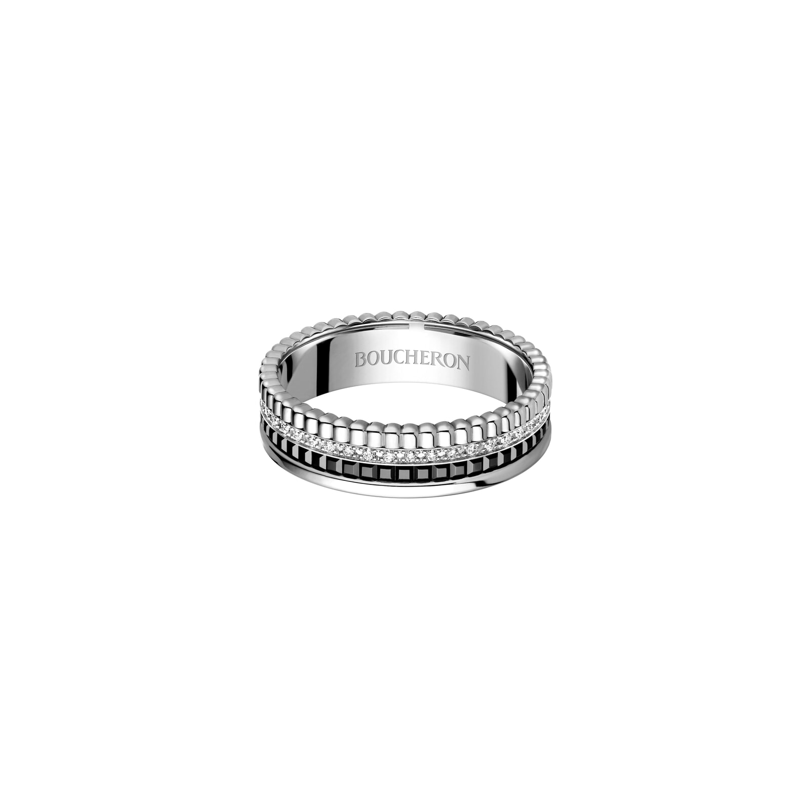 Bague Quatre XS Black Edition, pavée de diamants sur or blanc et PVD noir. Boucheron.jpg