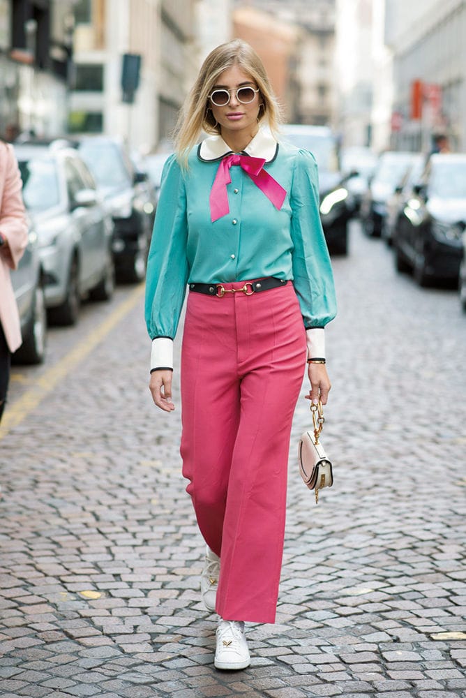 ピンクと水色の組み合わせがなんともドリーミー Fashion Madamefigaro Jp フィガロジャポン
