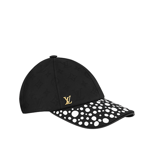 221219_7_Louis-Vuitton-x-YK-Cotton-cap-featuring-leather-details-with-printed-Infinity-Dots_Front-view.gif