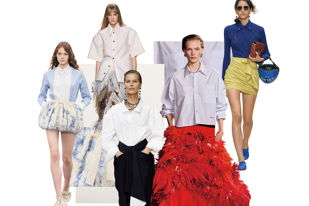 ベーシックシャツ×クチュールスカート！ 新スタイリング方程式が見逃せない。