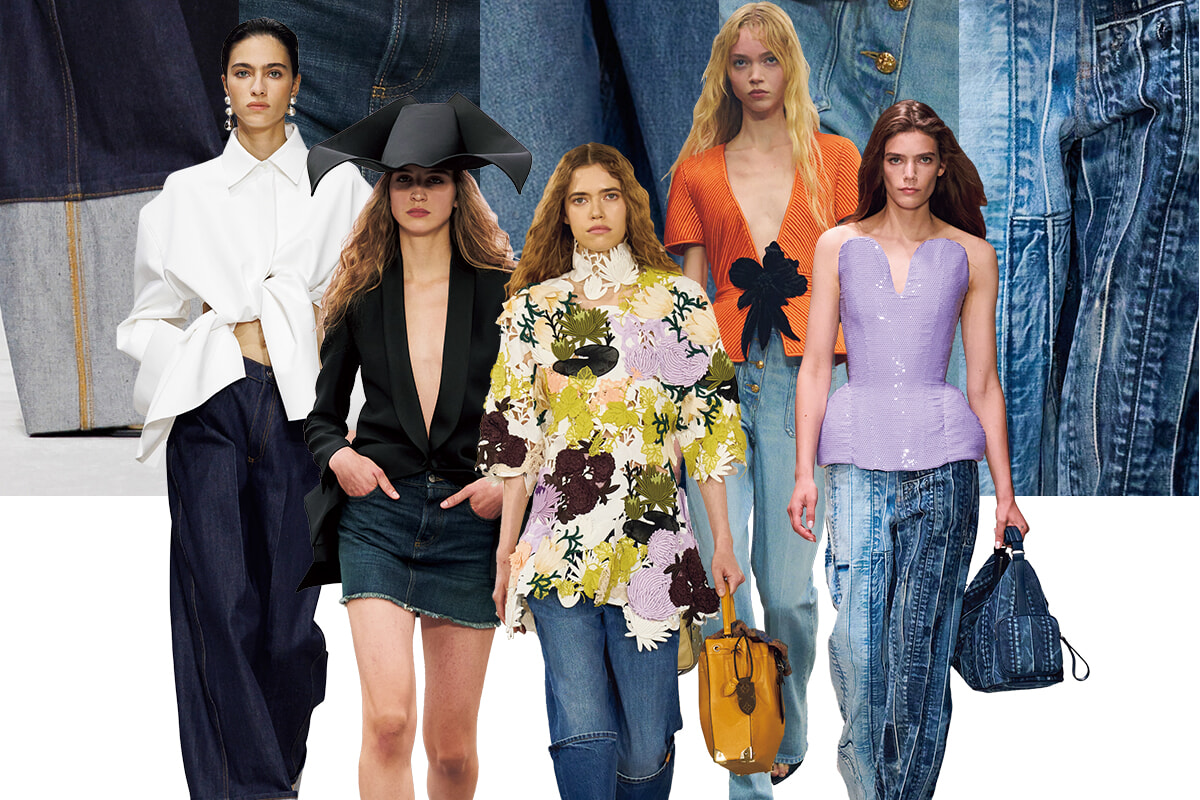 デニムの着こなしは、カジュアルダウンとドレスアップのバランスを計算して。