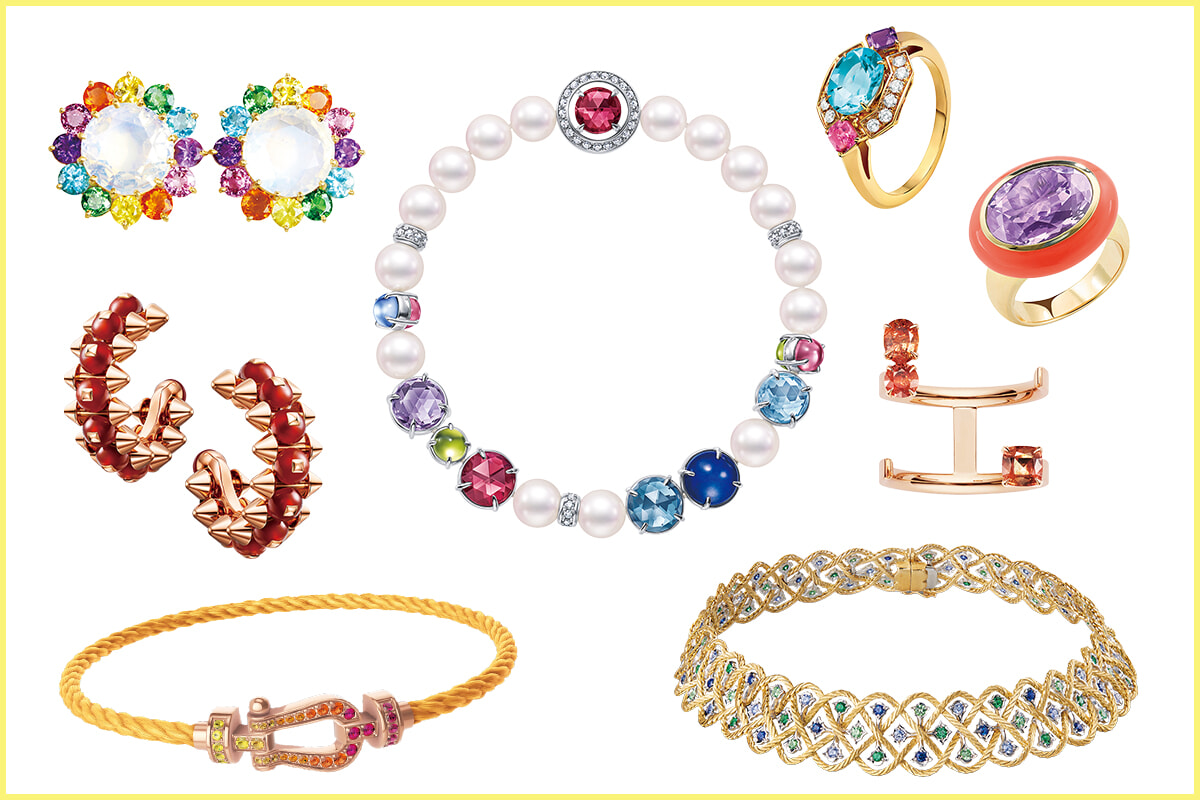プレイフルに楽しみたい、春めくカラージュエリー8選。