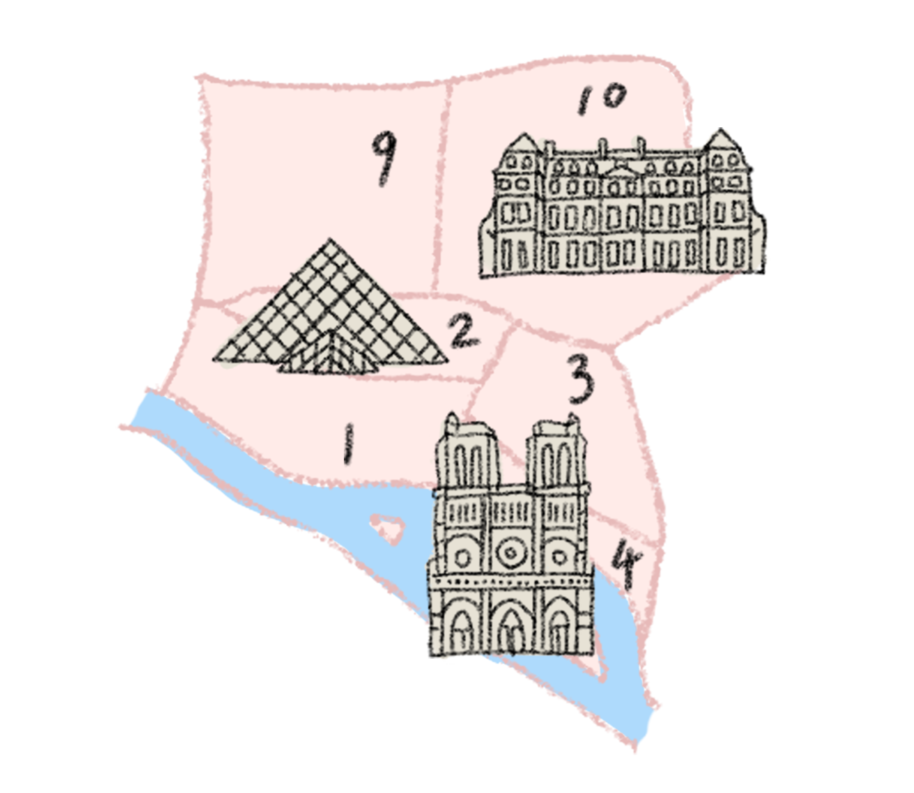 1区, 2区, 3区, 4区, 9区, 10区