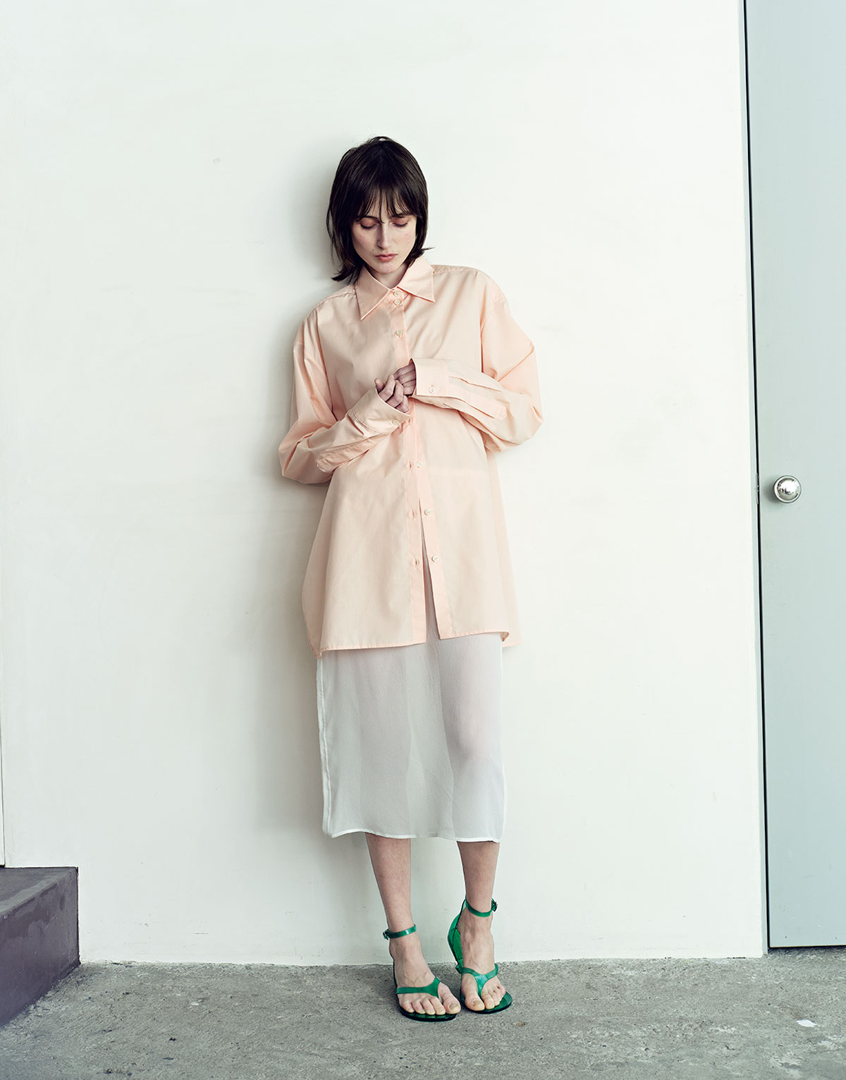 シャツのレイヤードスタイル