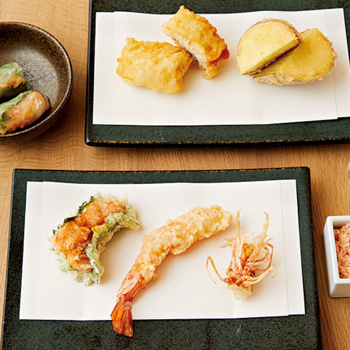 カリッと香ばしい、代々木上原の天ぷら専門店。