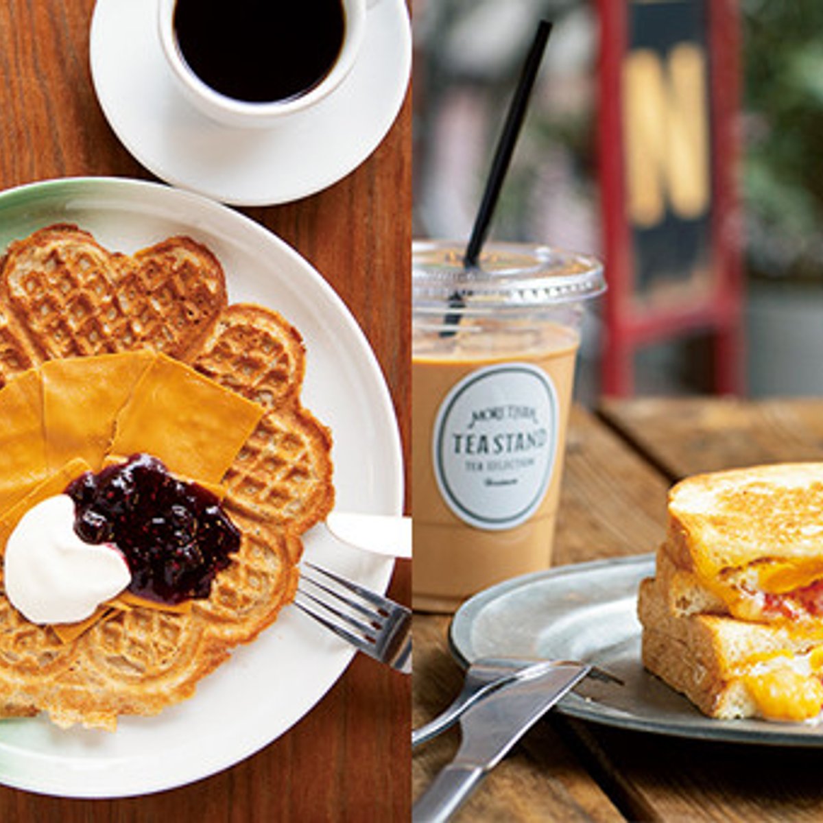 早起きした休日は、旅行気分に浸れるカフェで朝ご飯。