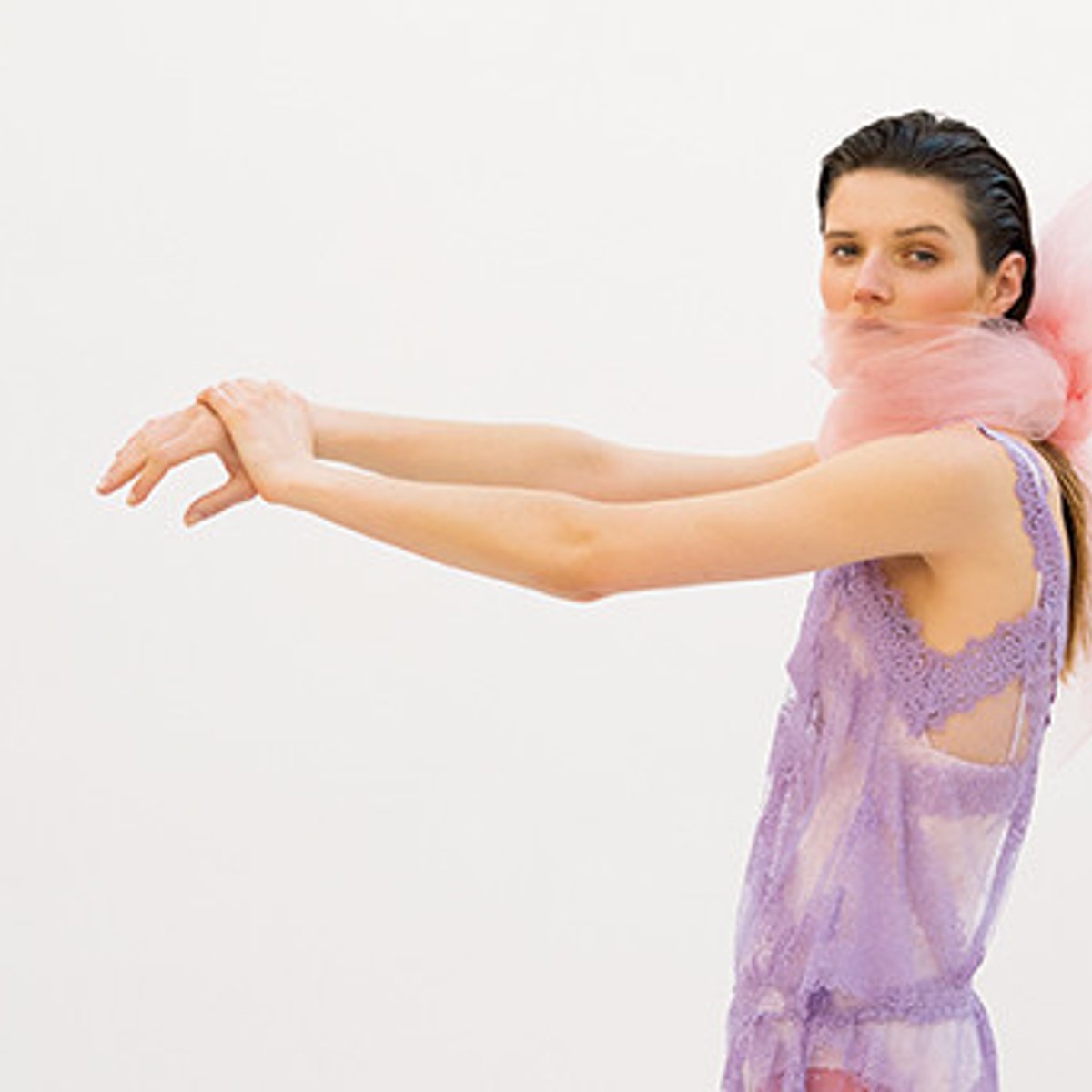 LAVENDER PURPLE×PALE PINK