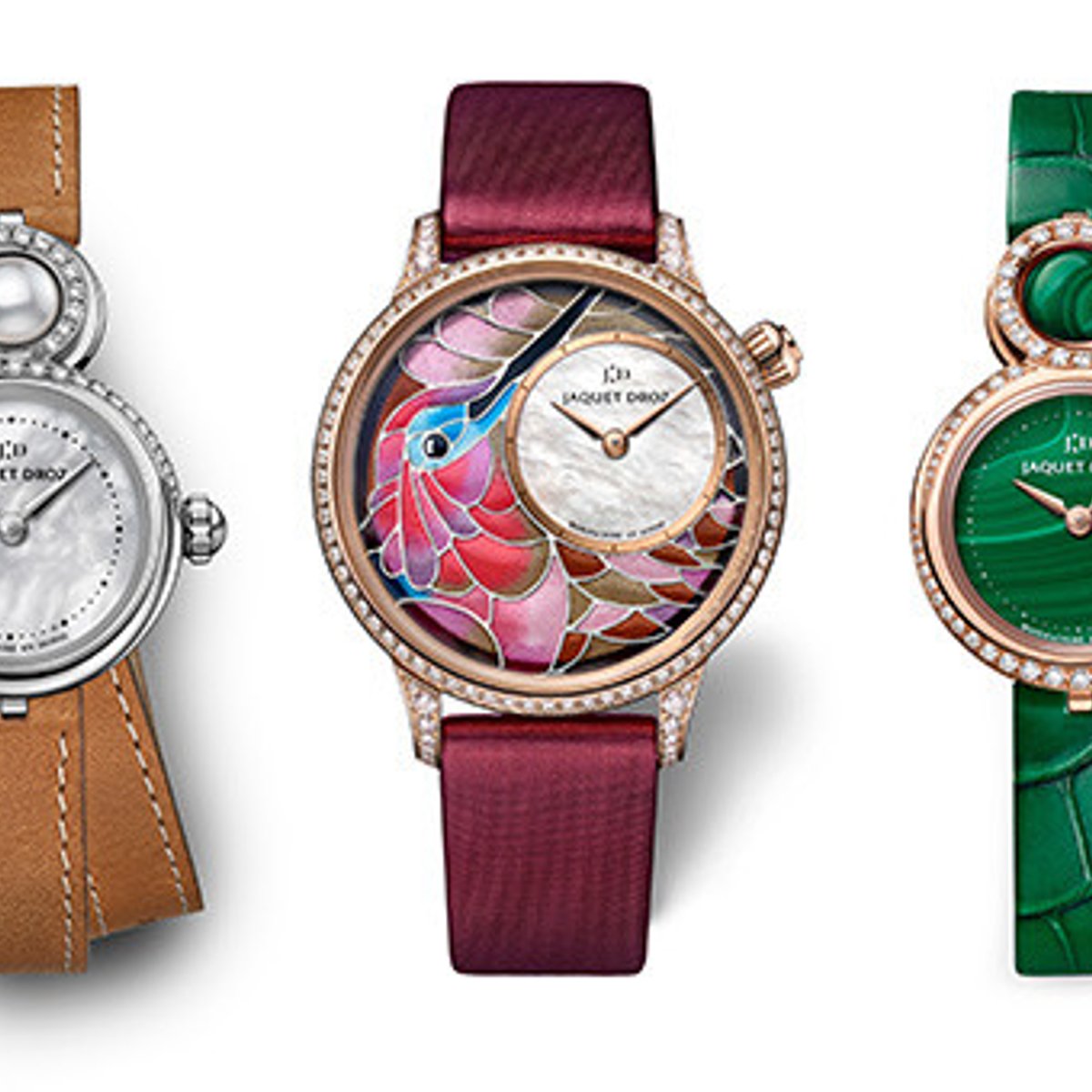 【新作時計】ジャケ・ドローは、マラカイトで「8」を描く。