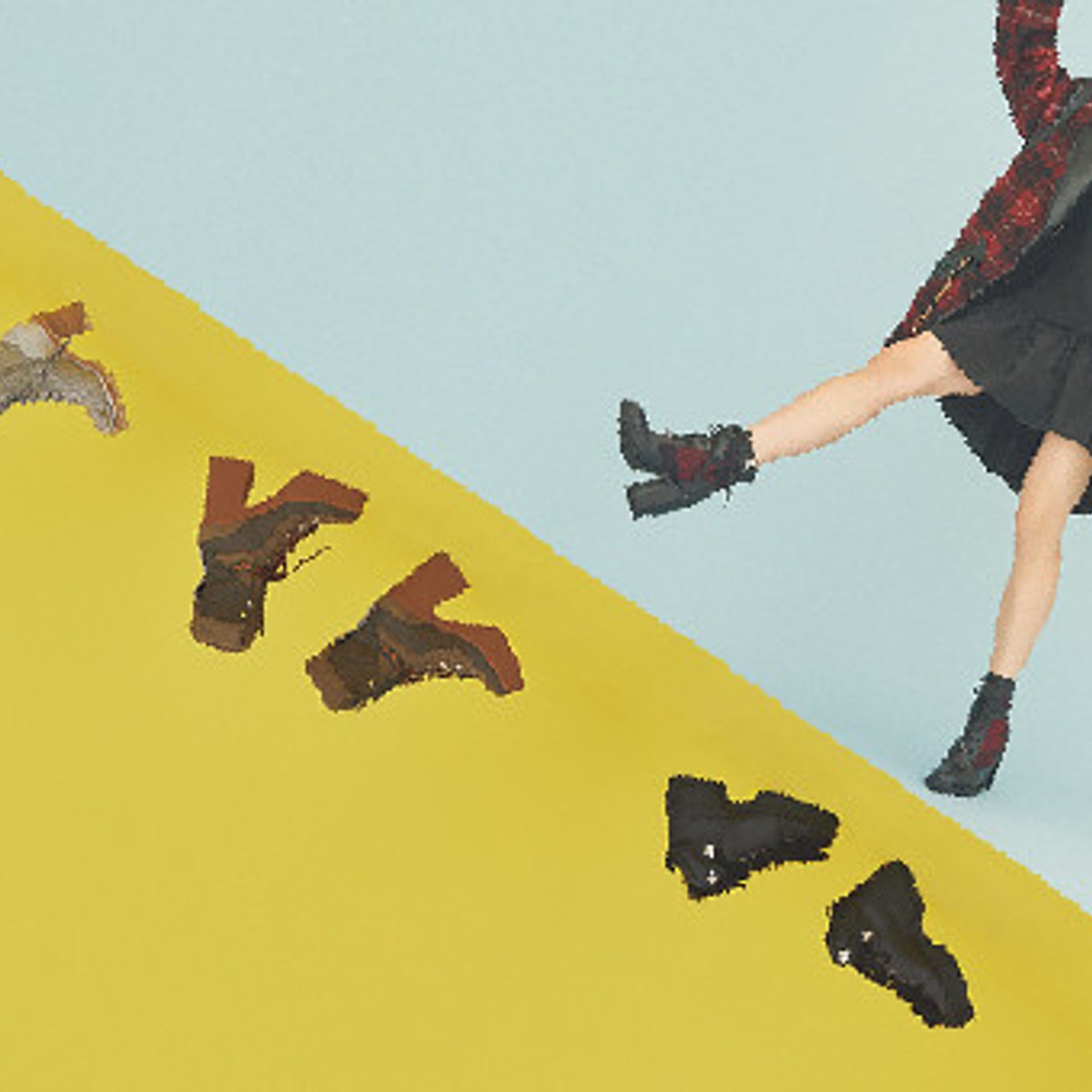 街でもマウンテンブーツ、が合言葉らしい。