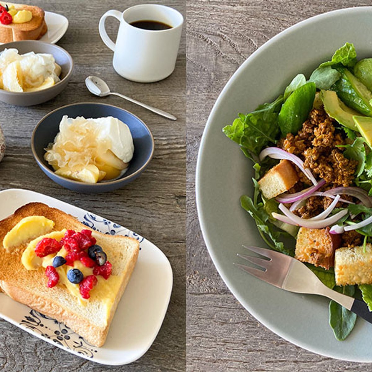 初夏のおうちご飯はタンパク質いっぱいのサラダが主役。