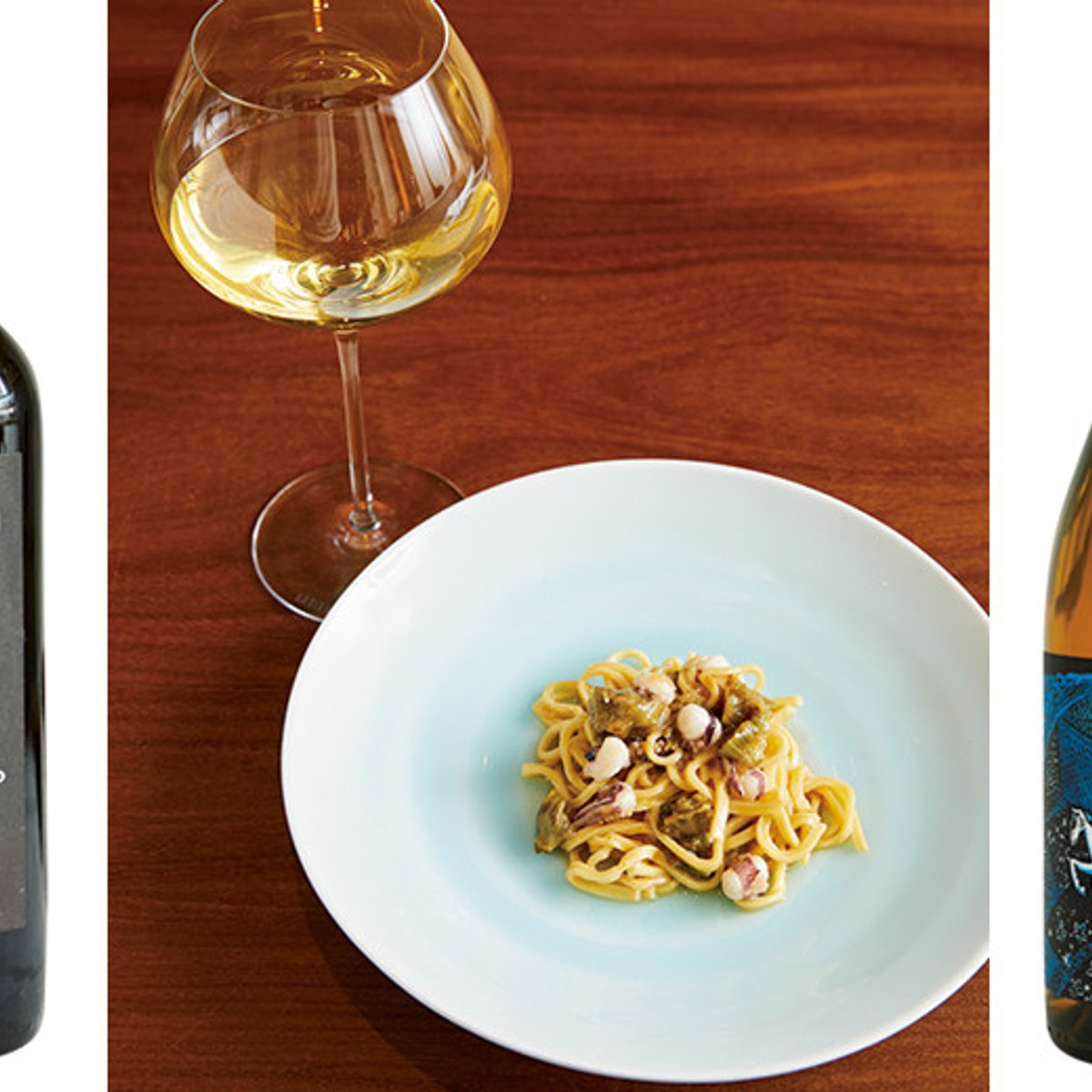 優しい料理とヴァンナチュールとのハーモニーを楽しむ。