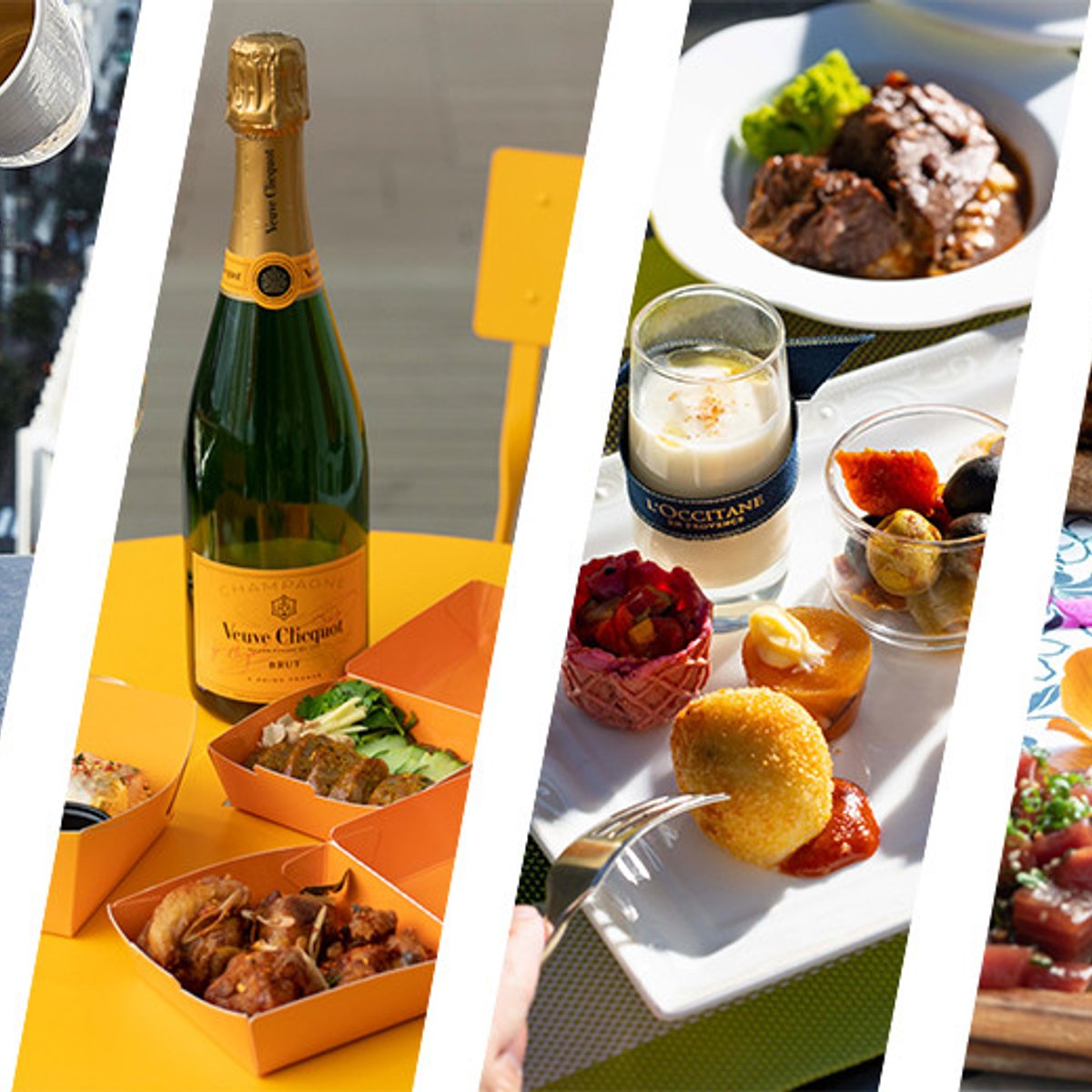 ランチやディナーは、夏の風を感じるテラス席が新定番。