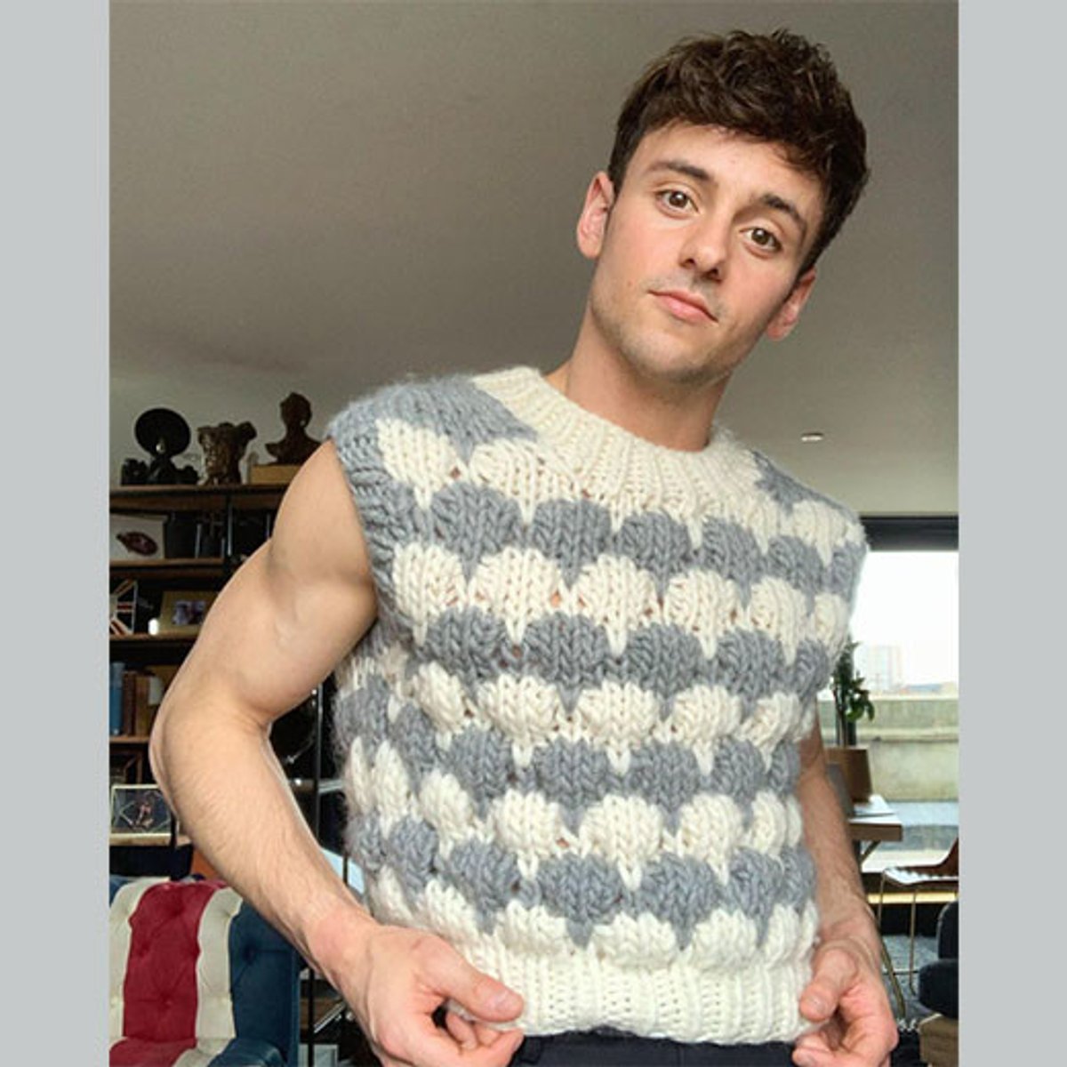 集中力アップに効果！ 金メダリストは編み物に夢中。