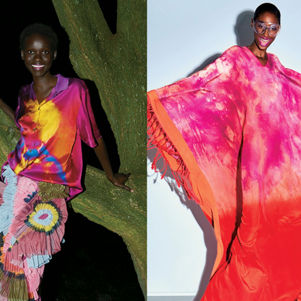 この春のおしゃれはフェスティブムードが気分です。