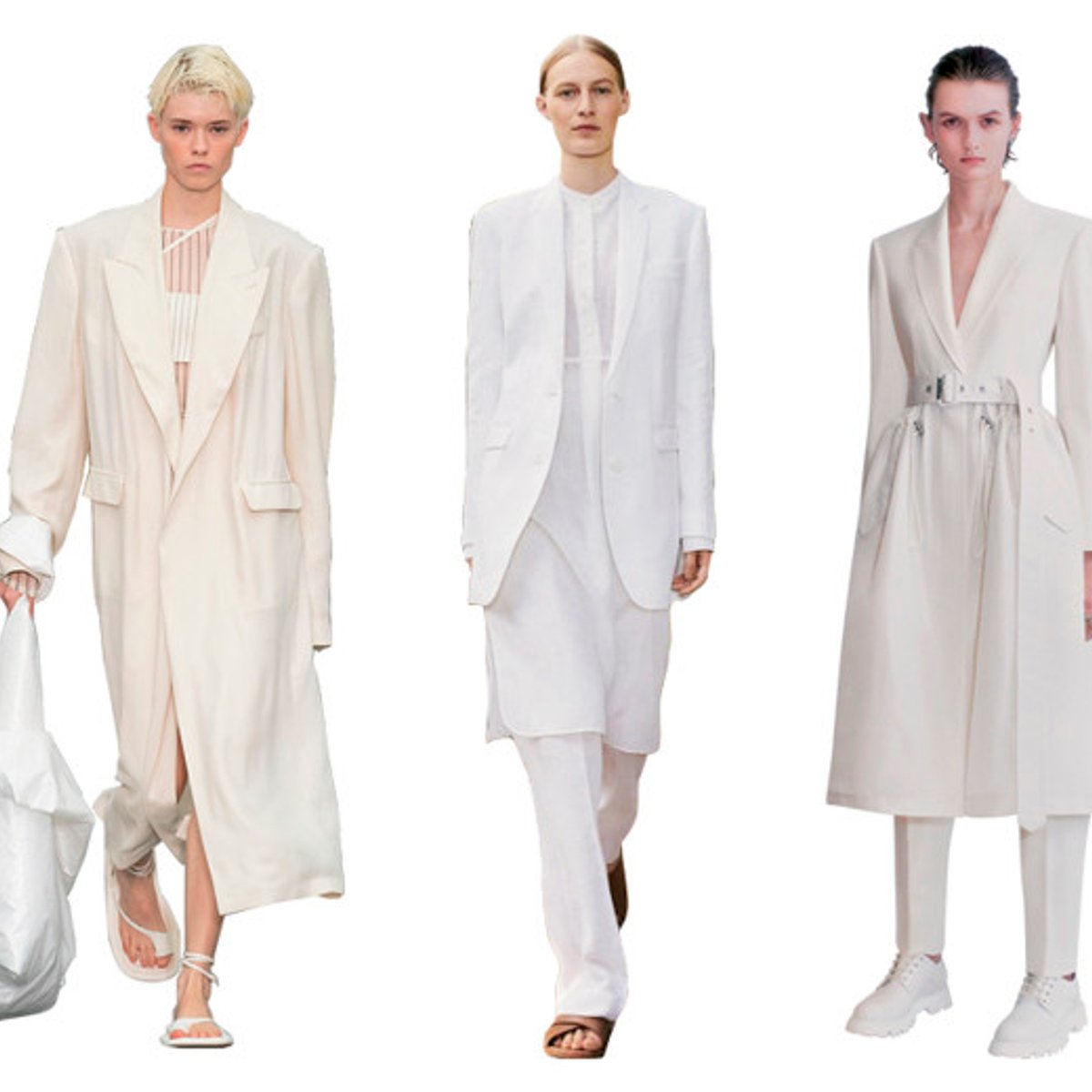 オールホワイトの着こなしで、春コーデを新鮮に。