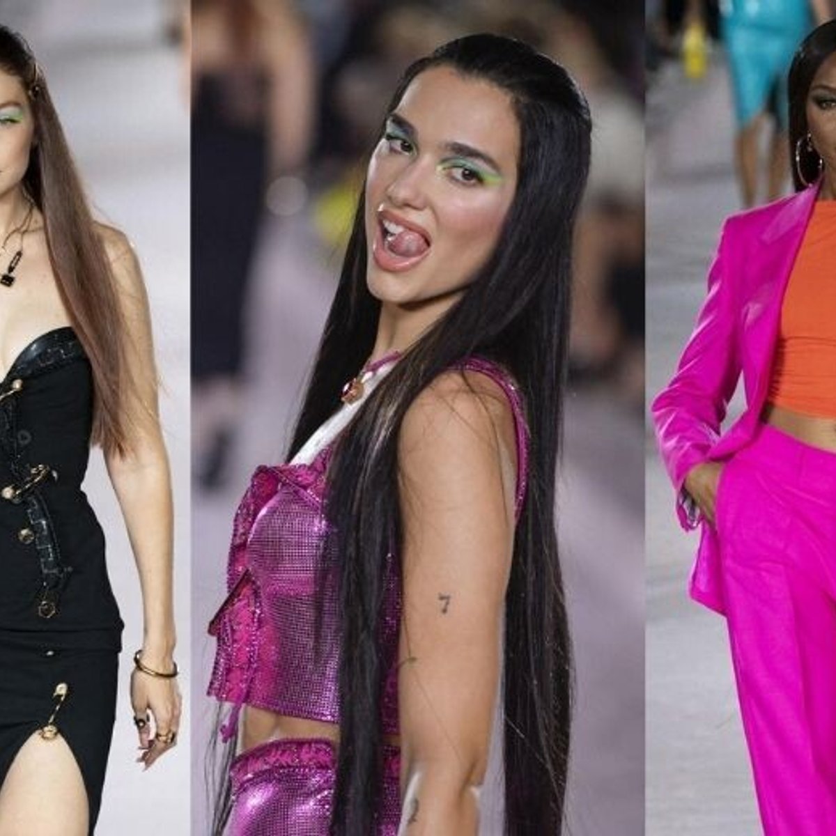 ヴェルサーチェのショーを彩った豪華スターたち。