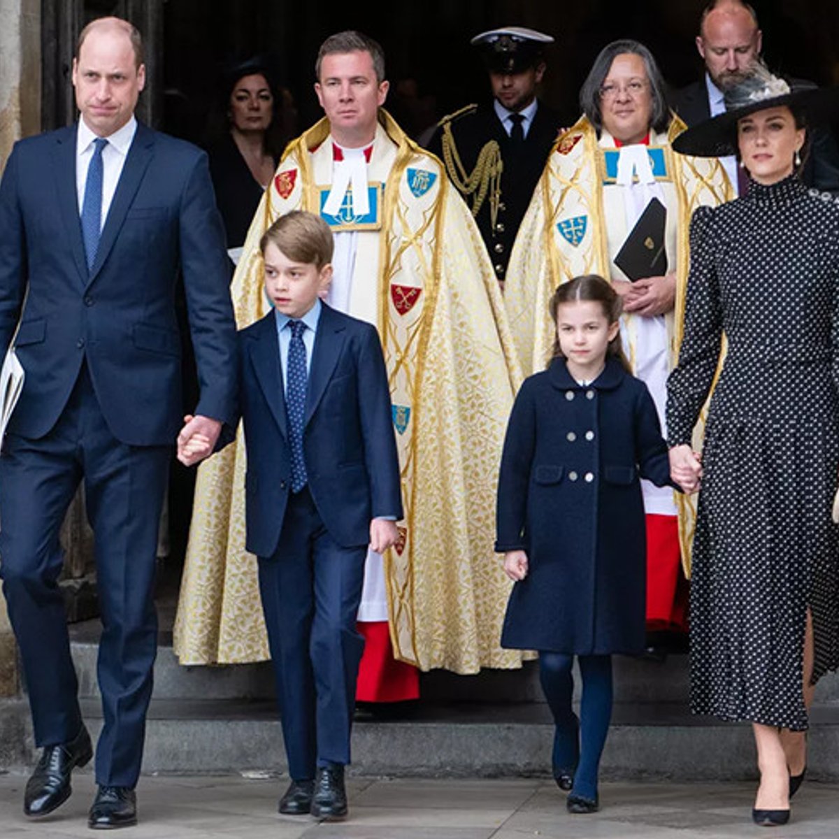 フィリップ王配追悼式に集結した、ヨーロッパの王族たち。