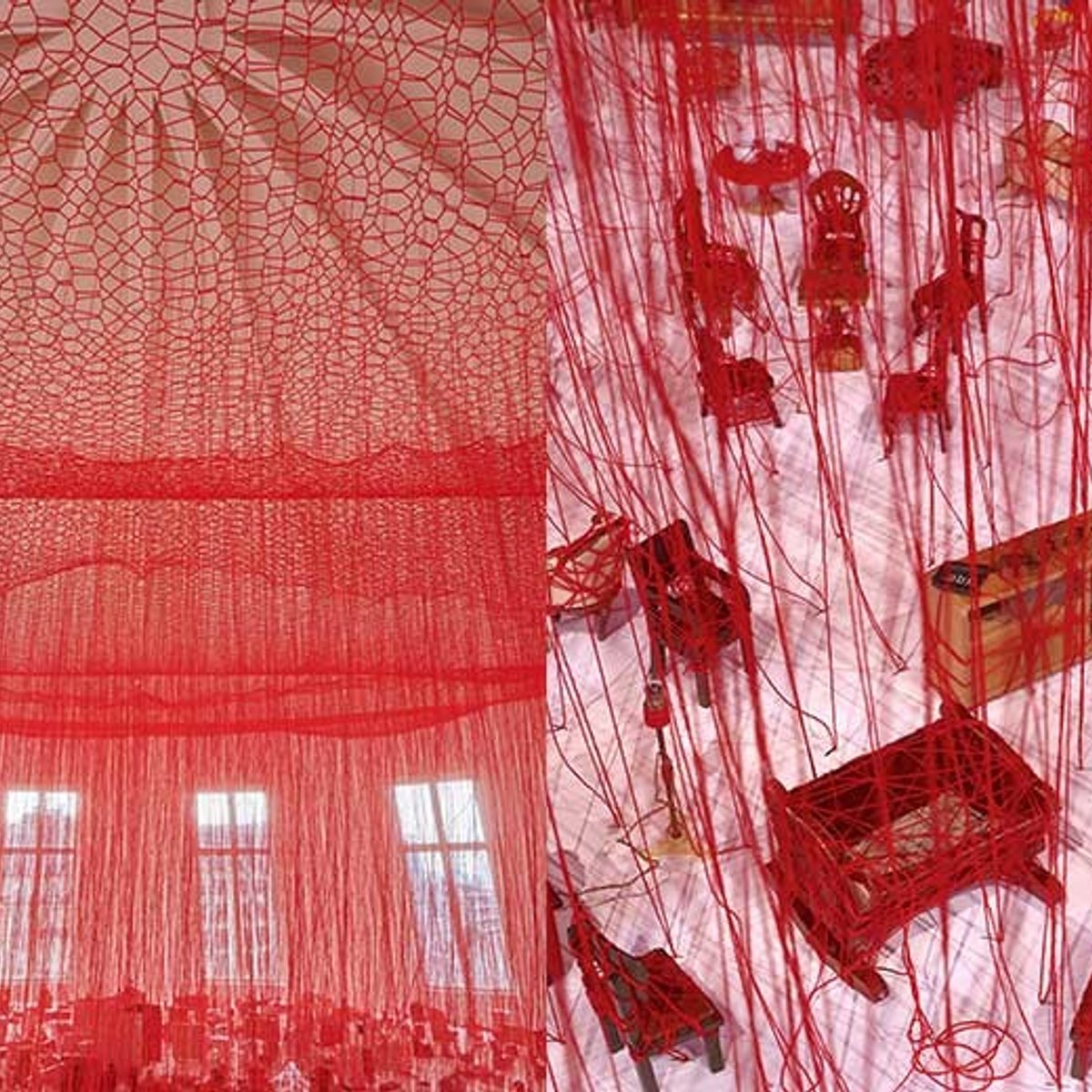 ギメ東洋美術館で塩田千春のリヴィング・インサイド。