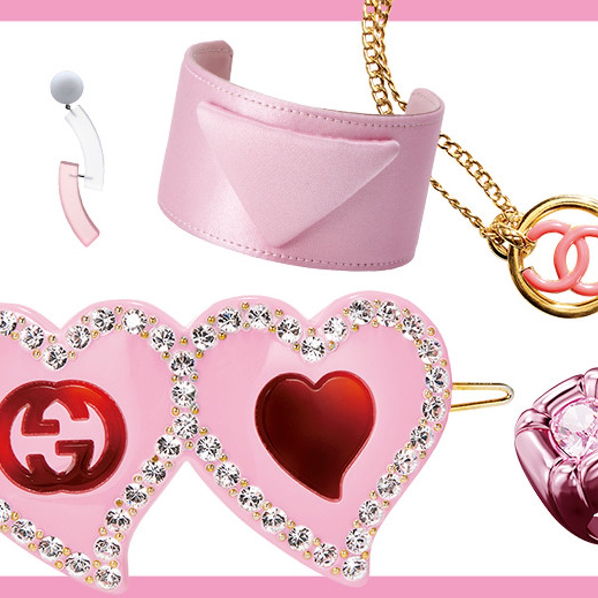 ランウェイでも注目のピンクを、アクセサリーで。