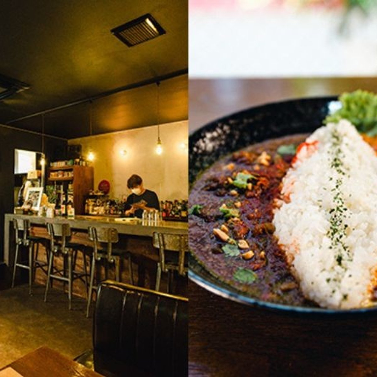 昼から営業するバーで、自慢のカレーを肴に一杯。