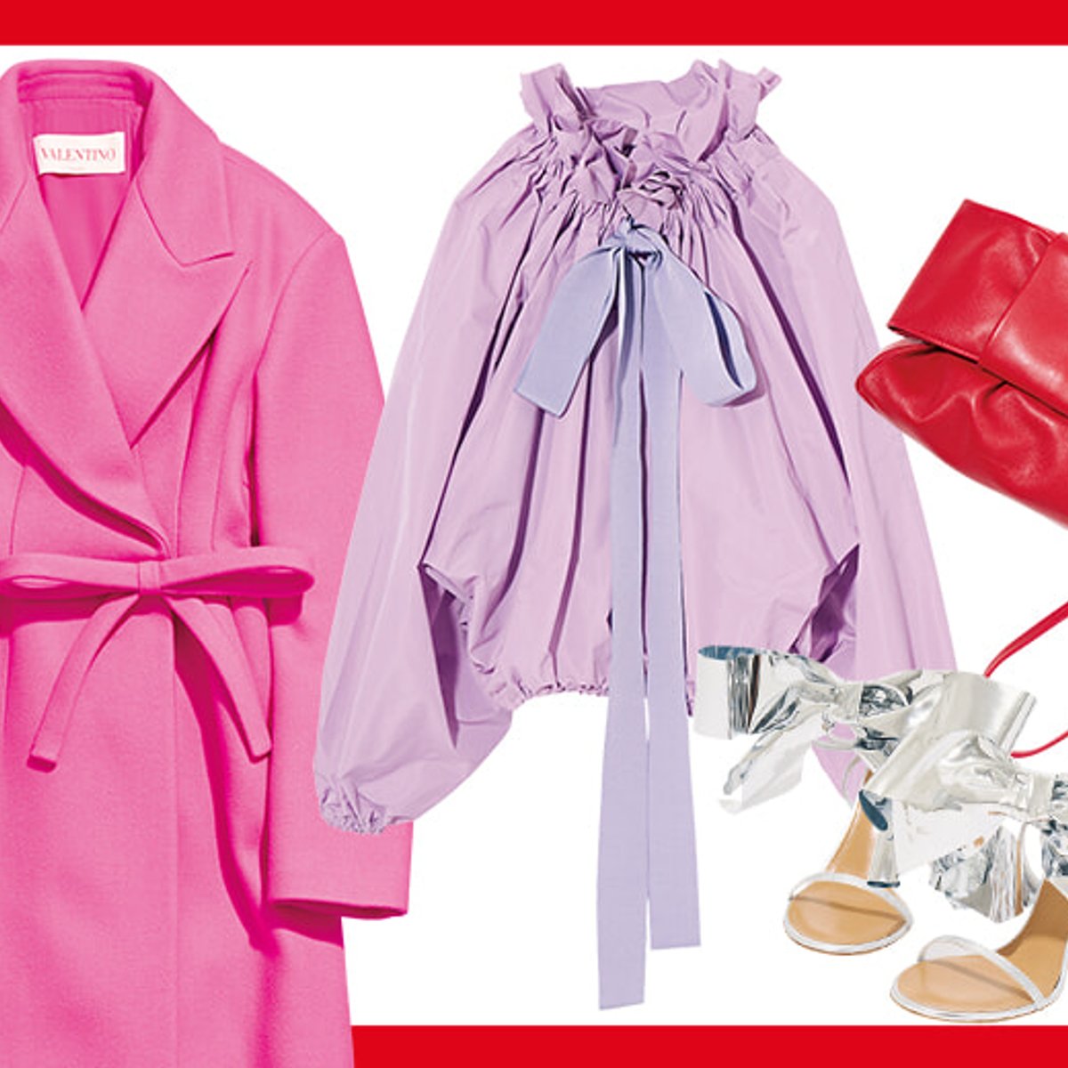 愛らしいリボンのディテールに身にゆだねて。