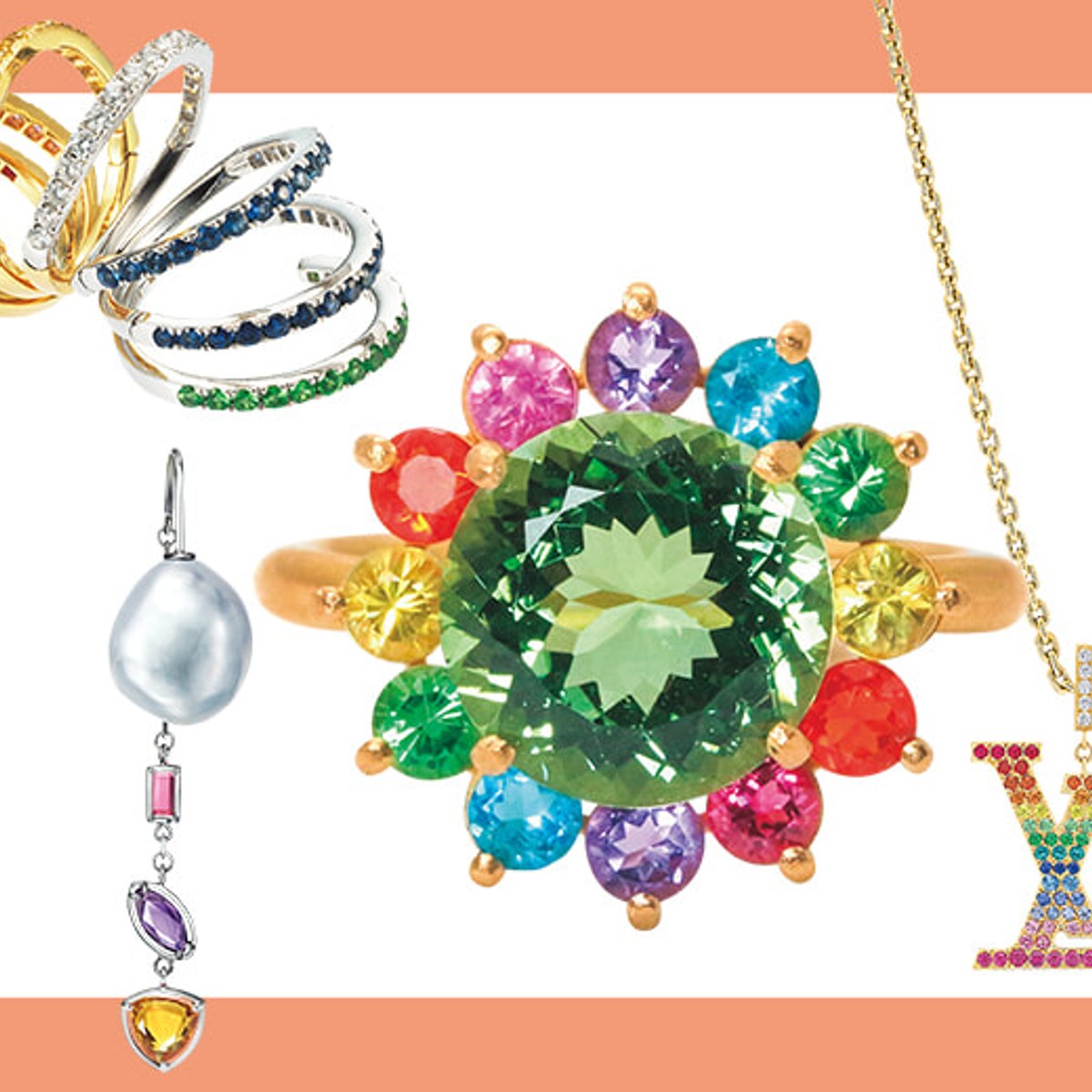 一年多彩に頑張った自分へ、虹色に輝くジュエリーを。