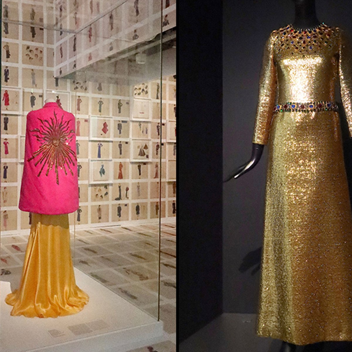 モード展、エルザ・スキャパレリとイヴ・サンローラン。