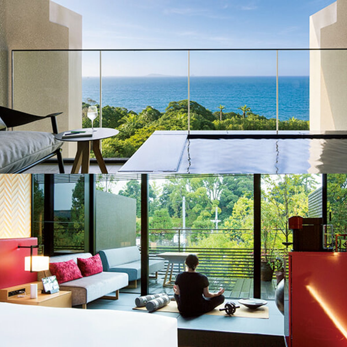 リトリートで休暇を過ごす。