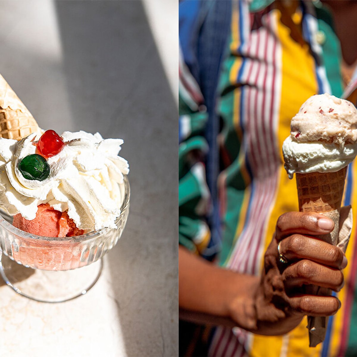 パリ、初夏の歓びはジロティの軽いランチとイタリアンジェラート。