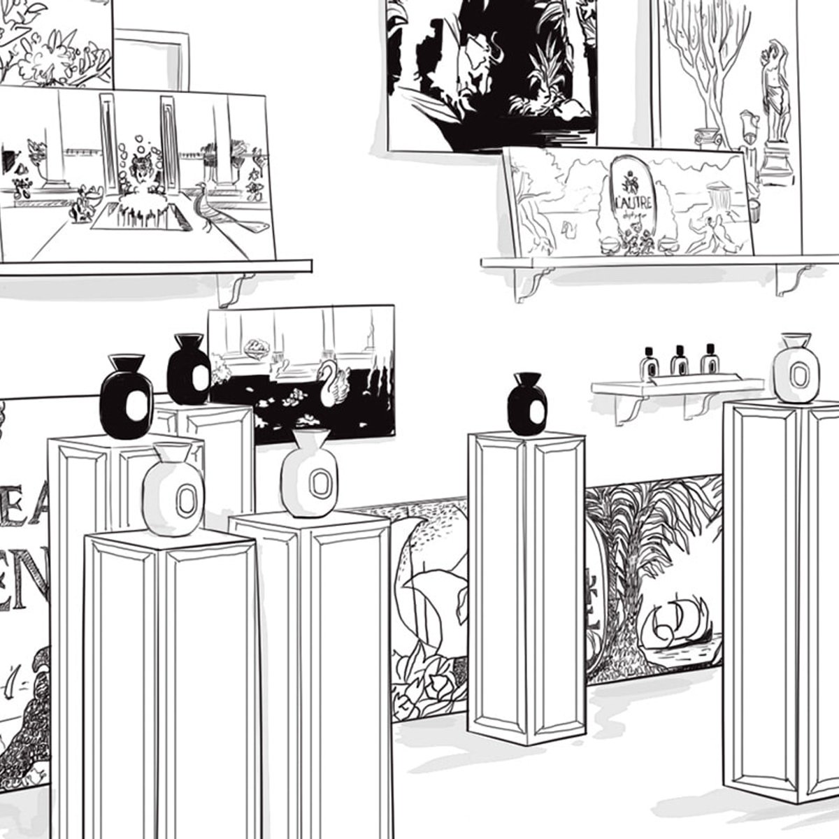 ディプティックのポップアップで、パリを巡る想像の街歩き。