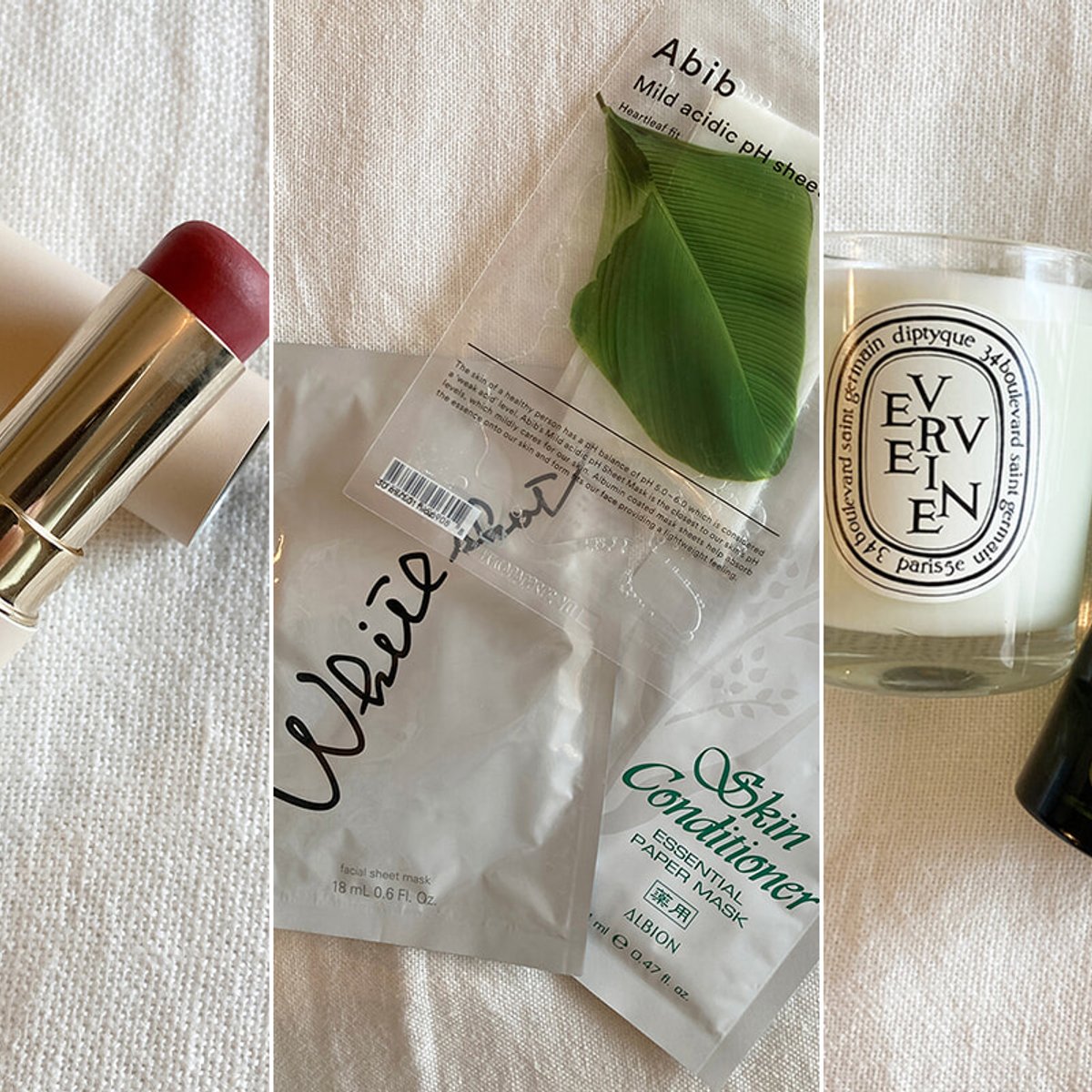 ビューティ担当が持参する、旅先のキレイのためのお守りコスメ。