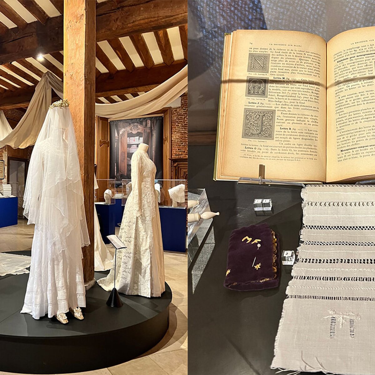 ノルマンディー地方のアール・ドゥ・ヴィーヴルと刺繍入り嫁入り支度。