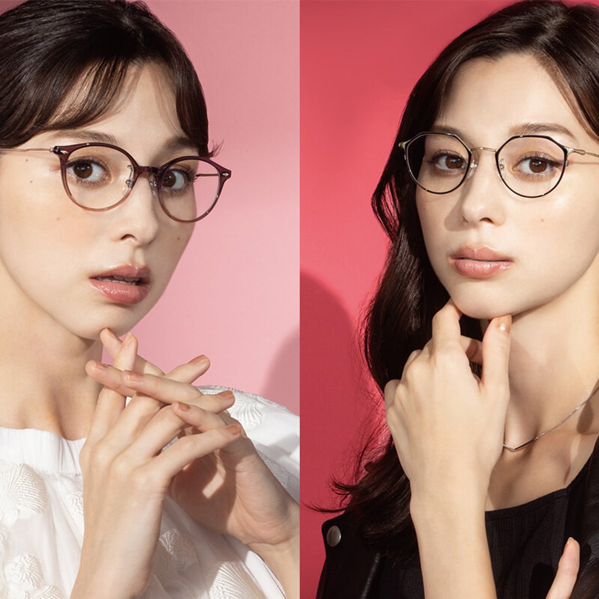 気分に合わせてスタイリングするラインアート シャルマンのメガネ。