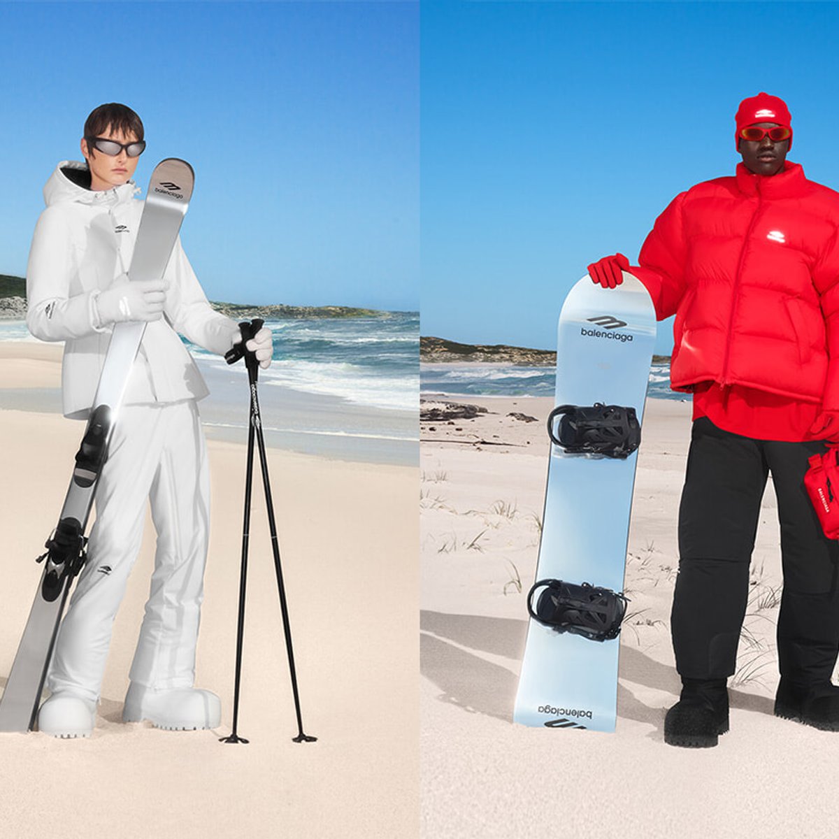 銀世界に映える、バレンシアガのスキーウエア！