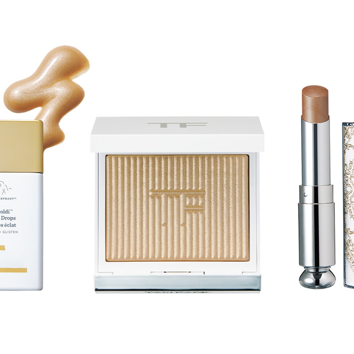 シャンパンの弾ける泡のようなゴールドパールで華やかに。