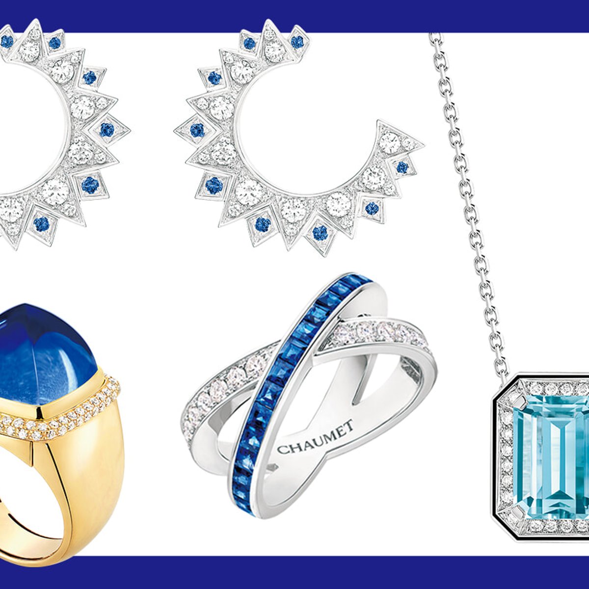 冬こそ、爽やかな青いストーンジュエリーを。