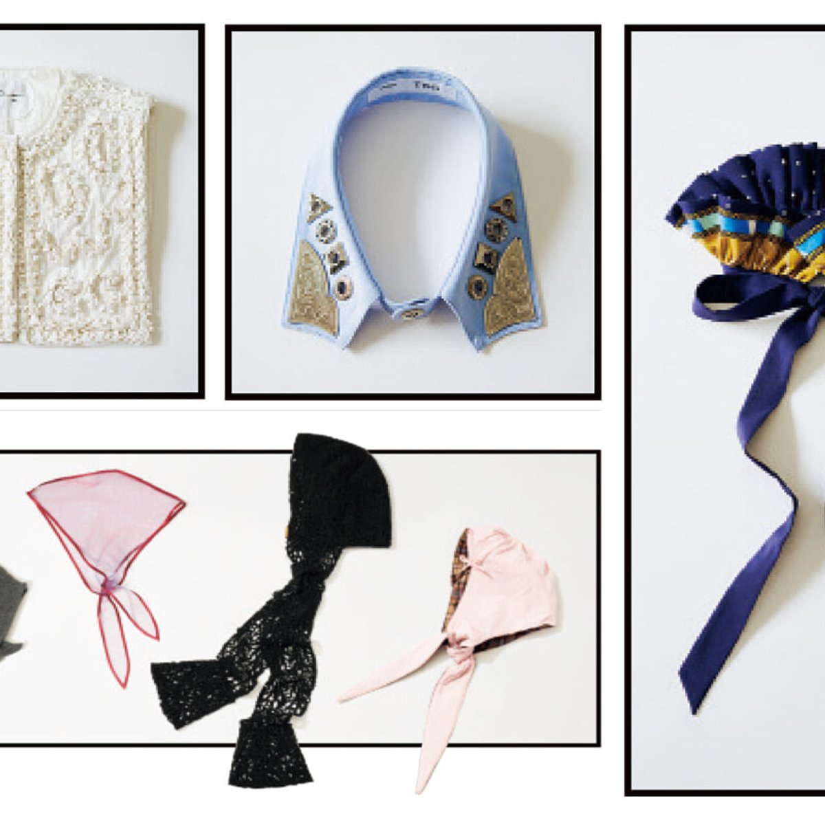 つけ襟やスカーフで最旬の着こなしに！ 手持ちの服を変える10のアイデア。