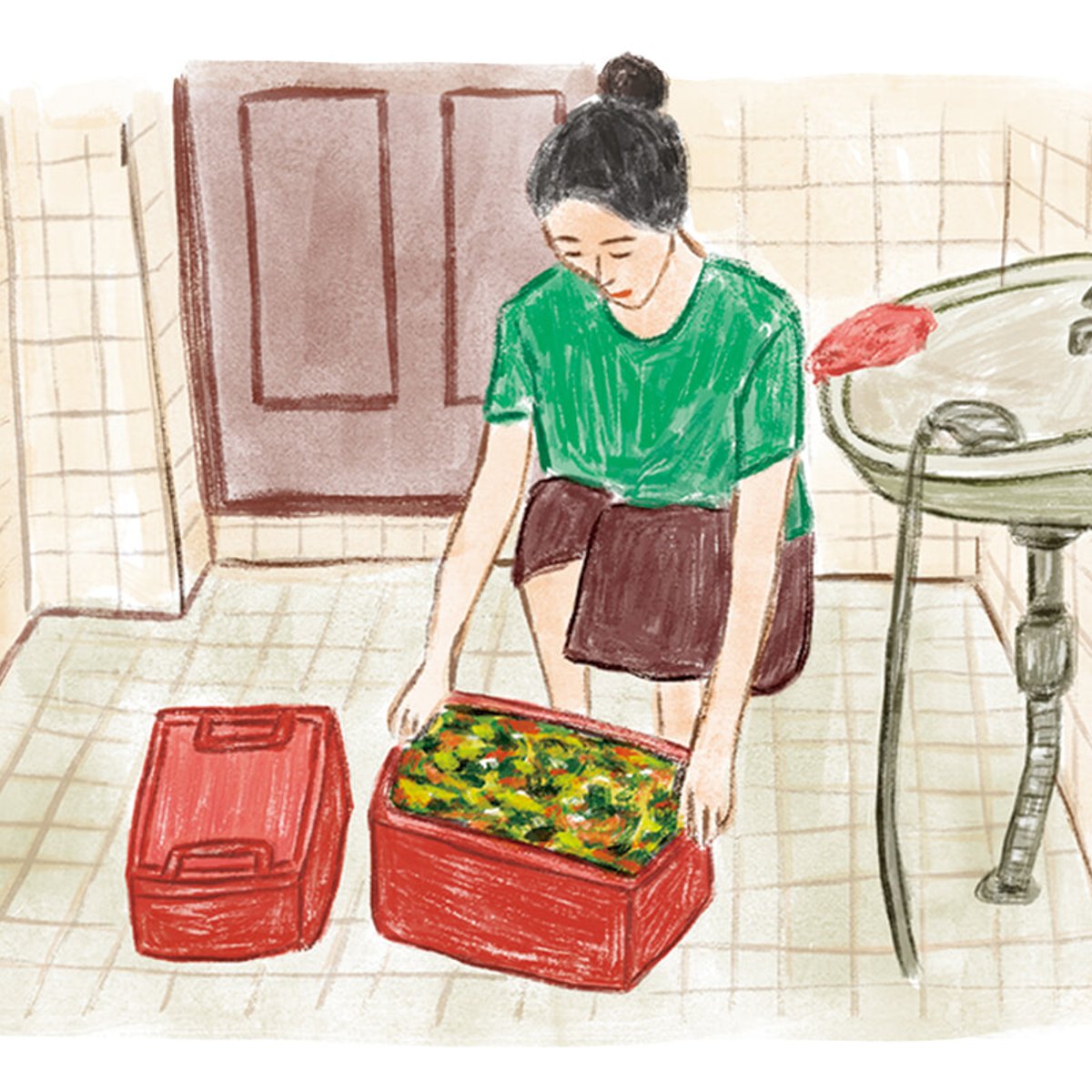 母業はキムチ漬けが基本。『シスターズ』