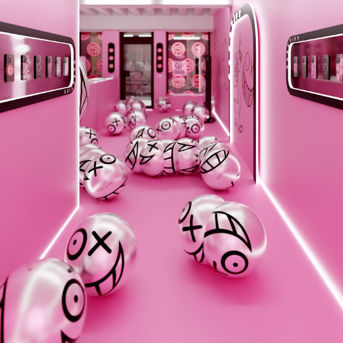 ケースティファイとアンドレがコラボレーションして、 ピンクのポップアップ！