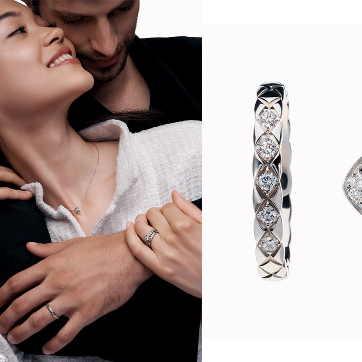 モードな花嫁に、アイコニックなシャネルのリングを。