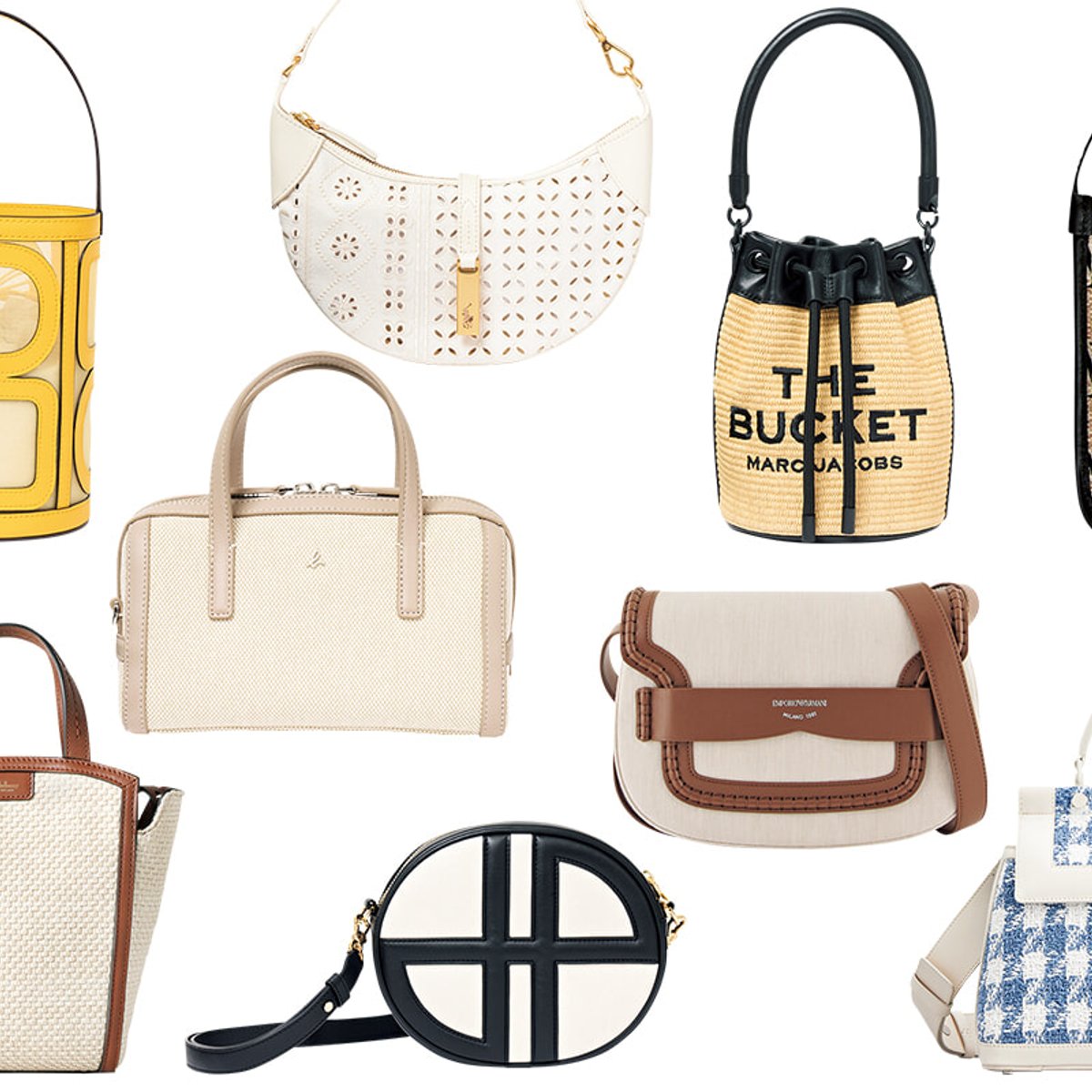 異素材のコンビネーションがモードなハイブリッドバッグ9選。